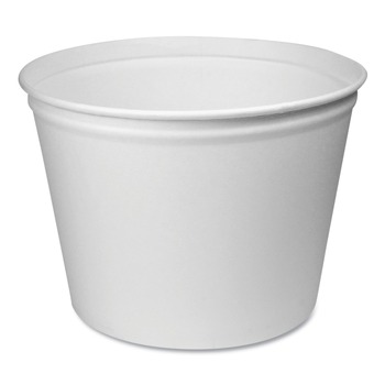 Dart 3T1-02050 53 oz Unwaxed Double Wrapped Paper Bucket - White (50/Pack)