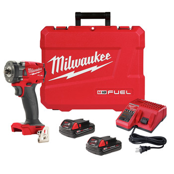 Milwaukee 2754 20 M18 Fuel Cordless Lithium Ion 3 8 In Compact Impact Wrench With Friction Ring Tool Only Tyler Tool