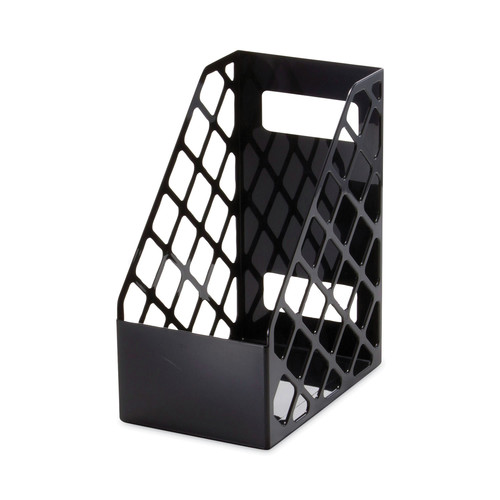 New Arrivals | Universal UNV08119 6 1/4 in. x 9 1/2 in. x 11 3/4 in. Recycled Plastic Magazine File - Large, Black image number 0