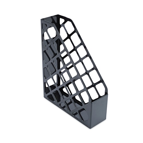 Friends and Family Sale - Save up to $60 off | Universal UNV08118 11-3/4 in. x 3 in. x 9-1/2 in. Recycled Plastic Magazine File - Black image number 0