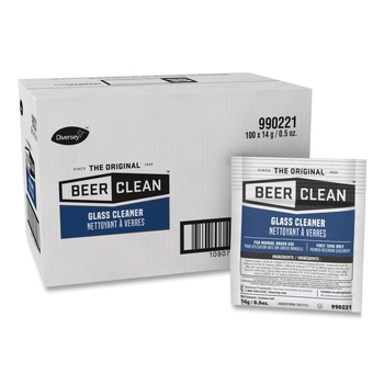 Diversey Care 990221 Beer Clean Glass Cleaner, Powder, .5oz Packet (100/Carton)