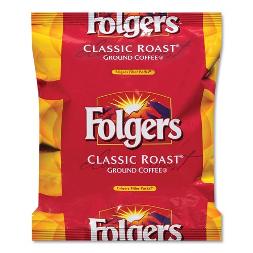 Cleaning and Janitorial Accessories | Folgers 2550006239 0.9 oz. Classic Roast Coffee Filter Packs (4-Packs/Carton, 10/Pack) image number 0