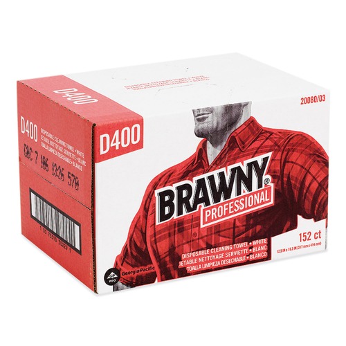 Paper Towels and Napkins | Georgia-Pacific 20080/03 Medium Duty Wipers - White (152/Box) image number 0