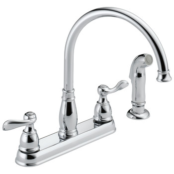 KITCHEN SINKS AND FAUCETS | Delta 21996LF Windemere Two Handle Kitchen Faucet - Chrome