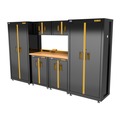 Cabinets | Dewalt DWST27401 7-Piece 126 in. Welded Storage Suite with 2 2-Door Base Cabinets and Wood Top image number 2