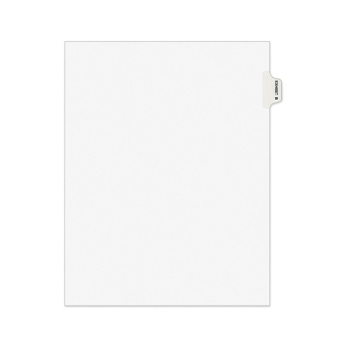 Avery 01372 Avery-Style Exhibit B, Letter Preprinted Legal Side Tab Divider - White (25-Piece/Pack) image number 0
