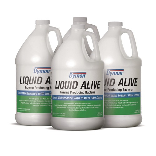 Cleaning & Janitorial Supplies | ITW Dymon 23301 Liquid Alive 1 Gallon Bottle Enzyme Producing Bacteria (4-Piece/Carton) image number 0