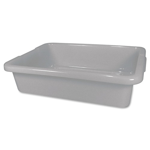 Cleaning and Sanitation Storage and Carts | Rubbermaid Commercial FG334900GRAY 20 in. x 15 in. x 5 in. Bus/Utility Tote - Gray image number 0