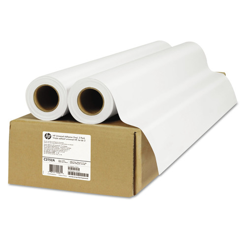 HP C2T52A Universal 42 in. x 66 ft. Adhesive Vinyl Poster Rolls - White (2-Rolls/Pack) image number 0