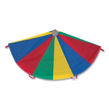 Champion Sports NP12 12 ft. Diameter 12 Handle Nylon Parachute - Multicolor