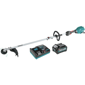 Makita GUX01JM1X1 40V max XGT Brushless Lithium-Ion Cordless Couple Shaft Power Head with 17 in. String Trimmer Attachment Kit (4 Ah)