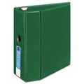 Avery 79786 Heavy-Duty 5 in. Capacity 11 in. x 8.5 in. 3-Ring Non-View Binder with DuraHinge and Thumb Notch - Green image number 3