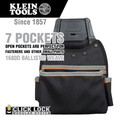 Tool Belts | Klein Tools 55913 Tradesman Pro 11.75 in. x 8.625 in. x 6 in. Modular Parts Pouch with Belt Clip - Black/Gray/Orange image number 1