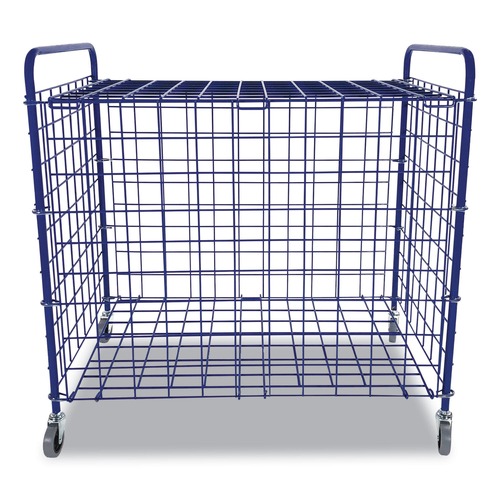 Outdoor Games | Champion Sports LFX 36 in. x 24 in. x 20 in. 24-Ball Capacity Lockable Ball Storage Cart - Blue image number 0