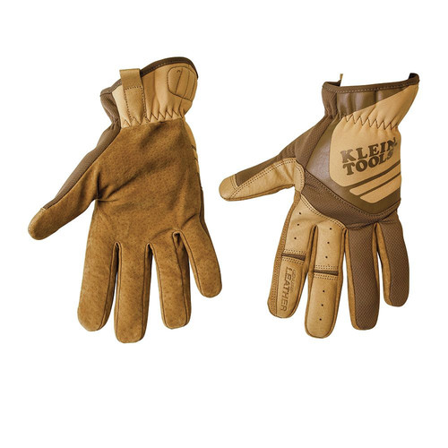 Work Gloves | Klein Tools 40228 Journeyman Leather Utility Gloves - X-Large, Brown image number 0