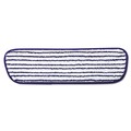 Cleaning and Janitorial Accessories | Rubbermaid Commercial FGQ80000WH00 Microfiber 18 in. x 5-1/2 in. Finish Pads - Blue/White (6/Box) image number 1