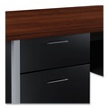 Office Desks & Workstations | Alera ALESD7236BM Double Pedestal 72 in. x 36 in. x 29.5 in. Steel Desk - Mocha/Black image number 1