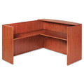 Alera ALEVA327236MC Valencia Series 71 in. x 35.5 in. x 29.5 in. to 42.5 in. Reception Desk with Transaction Counter - Medium Cherry image number 2