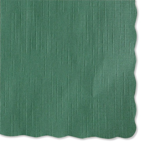 Linen and Table Accessories | Hoffmaster 310528 Solid Color Scalloped Edge Placemats, 9.5 X 13.5, Hunter Green, 1,000/carton image number 0