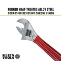 Klein Tools D507-8 8 in. Extra Capacity Adjustable Wrench - Transparent Red Handle image number 3