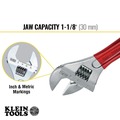 Adjustable Wrenches | Klein Tools D507-8 8 in. Extra Capacity Adjustable Wrench - Transparent Red Handle image number 2