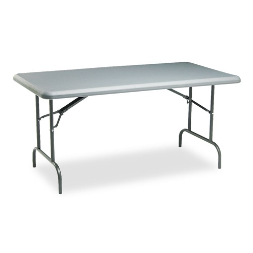Office Desks & Workstations | Iceberg 65217 IndestrucTable 60 in. x 30 in. x 29 in. 1200 lbs. Capacity, Rectangular Top, Industrial Folding Table - Charcoal image number 0