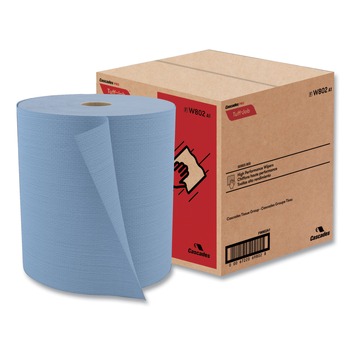 Cascades PRO W802 Tuff-Job 12 in. x 13 in. Jumbo Spunlace Towels - Blue (475 Sheets/Roll)