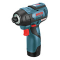 Bosch GXL12V-220B22 12V Max Brushless Lithium-Ion 3/8 in. Cordless Drill Driver/1/4 in. Hex impact Driver Combo Kit (2 Ah) image number 3
