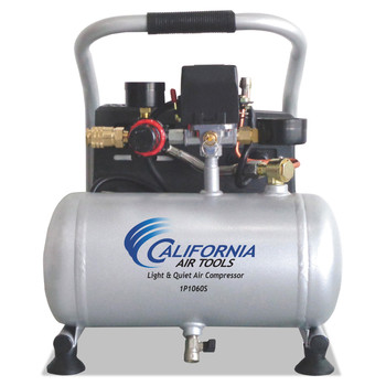 California Air Tools CAT-1P1060S 0.6 HP 1 Gallon Light and Quiet Steel Tank Hand Carry Air Compressor