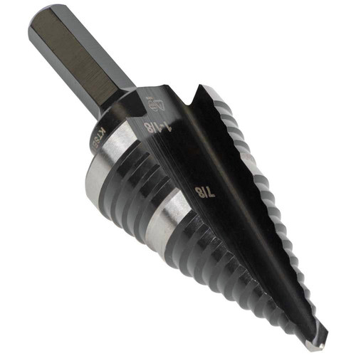 Klein Tools KTSB11 7/8 in. - 1/8 in. #11 Double-Fluted Step Drill Bit image number 0