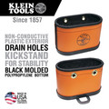 Cases and Bags | Klein Tools 5144BHB 14-Pocket Hard-Body Oval Bucket with Kickstand - Orange image number 1