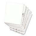 Avery 01080 Preprinted Legal Exhibit 10-Tab '80-ft Label 11 in. x 8.5 in. Side Tab Index Dividers - White (25-Piece/Pack) image number 1