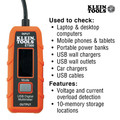 Detection Tools | Klein Tools ET900 USB-A (Type A) USB Digital Meter image number 1
