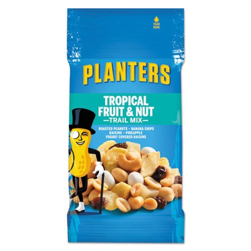 Snacks | Planters GEN00260 Trail Mix, Tropical Fruit And Nut, 2 Oz Bag, 72/carton image number 0