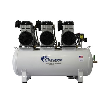 AIR COMPRESSORS | California Air Tools CAT-20060CAD 6 HP 20 Gallon Ultra Quiet and Oil-Free Stationary Air Compressor with Auto Drain Valve