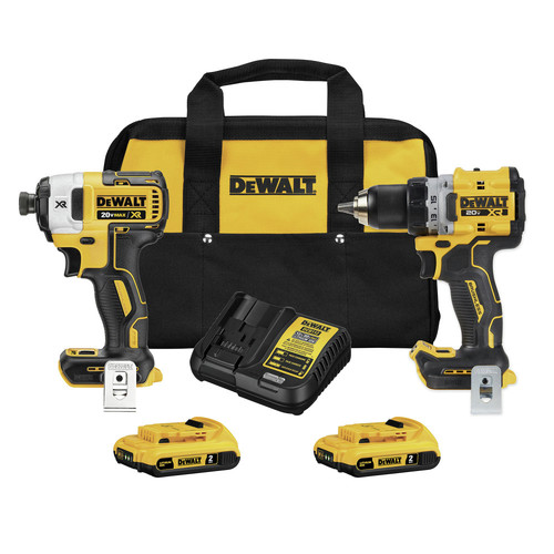 Dewalt DCK248D2 20V MAX XR Brushless Lithium-Ion 1/2 in. Cordless Drill Driver and 1/4 in. Impact Driver Combo Kit with (2) Batteries image number 0