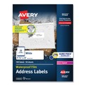 Avery 05522 1.33 in. x 4 in. Waterproof Address Labels with True Block and Sure Freed for Laser Printers - White (14-Piece/Sheet 50 Sheets/Pack) image number 0