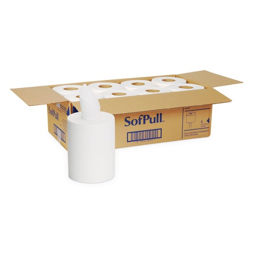 Cleaning & Janitorial Supplies | Georgia Pacific Professional 28125 7.80 in. x 12 in. Premium Jr. Cap. Towel - White (275/Roll 8 Rolls/Carton) image number 0