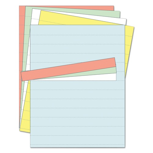 New Arrivals | MasterVision FM1614 8-1/2 in. x 11 in. Replacement Data Card Sheets - Assorted Colors (10 Sheets/Pack) image number 0