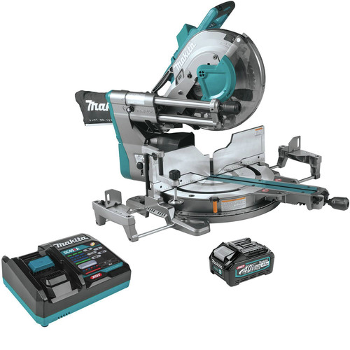 Miter Saws | Makita GSL04M1 40V max XGT Brushless Lithium-Ion 12 in. Cordless AWS Capable Dual-Bevel Sliding Compound Miter Saw Kit (4 Ah) image number 0