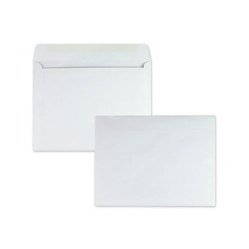 Quality Park QUA37613 10 in. x 13 in. #13 1/2, Cheese Blade Flap, Gummed Closure, Open-Side Booklet Envelope - White (100/Box)