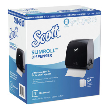 Scott 49148 Slimroll 12.65 in. x 7.18 in. x 13.2 Manual Towel Dispenser - Black