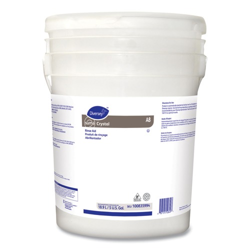 All-Purpose Cleaners | Diversey Care 100835994 Suma Crystal A8 18.9 L Rinse Aid - Characteristic Scent image number 0