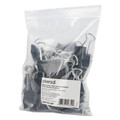New Arrivals | Universal UNV10210VP Binder Clips in Zip-Seal Bag - Medium, Black/Silver (36/Pack) image number 4