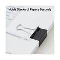 New Arrivals | Universal UNV10210VP Binder Clips in Zip-Seal Bag - Medium, Black/Silver (36/Pack) image number 4