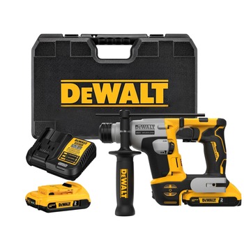 Dewalt DCH172D2 20V MAX ATOMIC Brushless Lithium-Ion 5/8 in. Cordless SDS PLUS Rotary Hammer Kit with 2 Batteries (2 Ah)