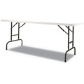 Alera ALEPT72AHW Rectangular Adjustable Height Plastic Folding Table - White image number 0