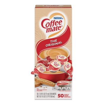 Coffee-Mate 11001124 0.38 oz. Mini Cups, Original, Liquid Coffee Creamer (50/Box)