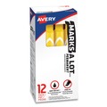 test | Avery 08882 Marks-A-Lot Chisel Tip Desk Style Permanent Marker Set - Extra Large, Yellow (12-Piece) image number 3