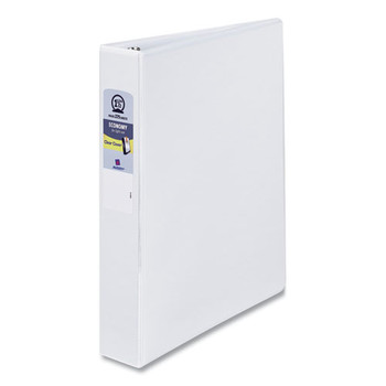 Avery 21086 Economy 1.5 in. 3 Rings Clear Cover View Binder - White